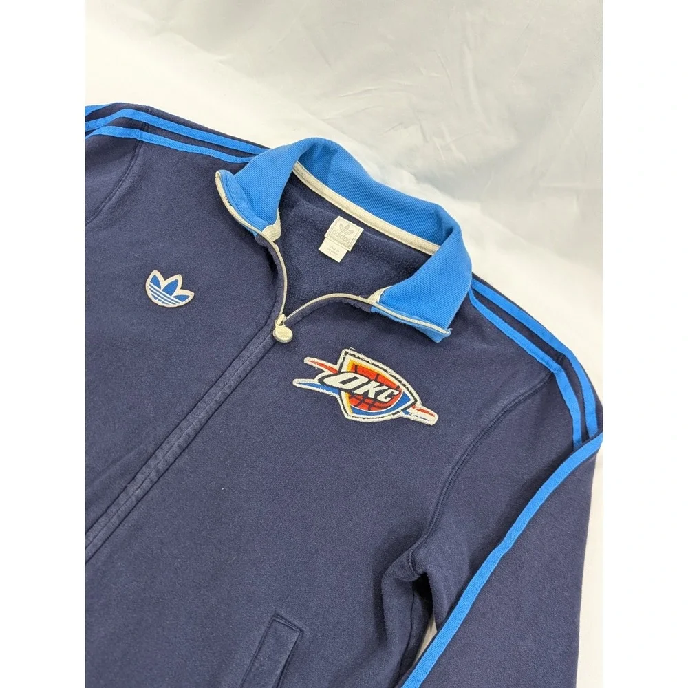 ADIDAS NBA OKLAHOMA CITY THUNDER‎ OKC FULL ZIP SWEATSHIRT MEN'S LARGE JACKET